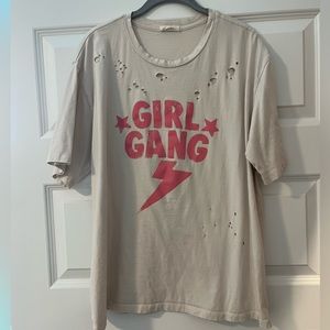 Girl Gang Distressed Tee